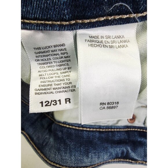 Lucky Brand 31X32 Womens Mid Rise Ava Boot Size 12/31 Regular Blue Denim Jeans - Picture 14 of 14